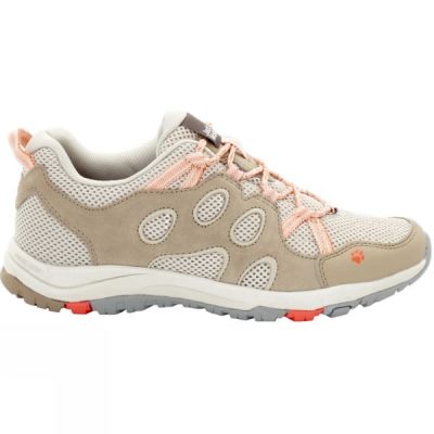 Botas Jack Wolfskin Rocksand Chill Low Mujer Beige / Coral - Chile FCA713895